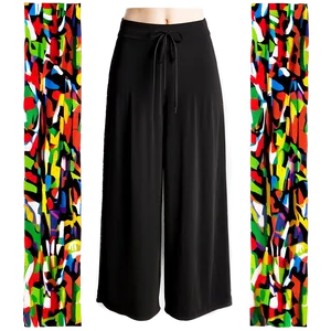 Black Palazzo Pants PNG 8