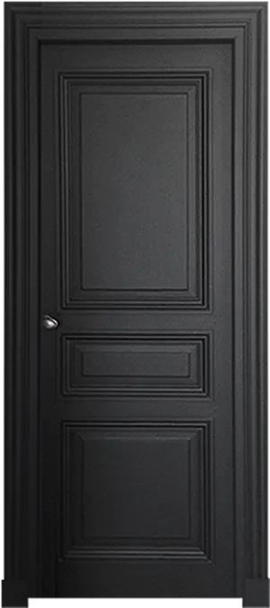 Black Panel Door Design PNG image