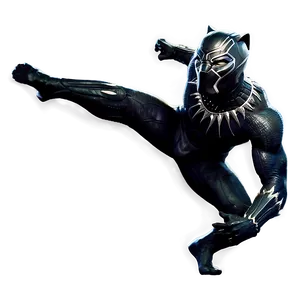 Black Panther Action Pose PNG Kjs22