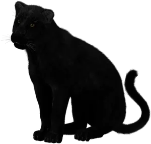 Black Panther In Darkness PNG image