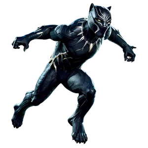 Black Panther Leap Png Oif93 PNG image
