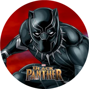Black Panther Marvel Character Artwork PNG