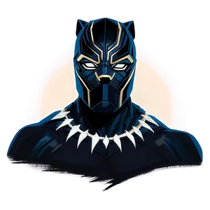 Black Panther Minimalist Art Png Iko PNG image