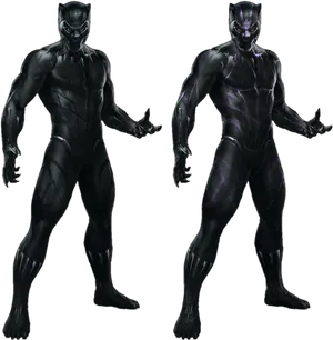 Black Panther Suit Comparison PNG