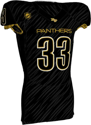 Black Panthers Football Jersey33 PNG image