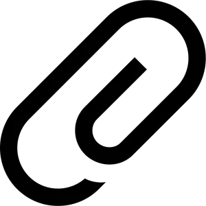 Black Paperclip Icon PNG