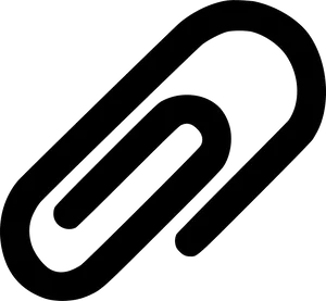 Black Paperclip Icon PNG