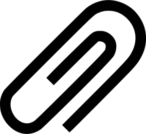 Black Paperclip Icon