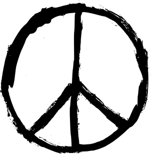 Black Peace Symbol Graphic