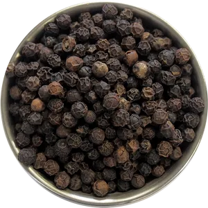 Black Peppercornsin Bowl PNG image