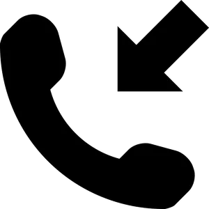 Black Phone Call Icon PNG image