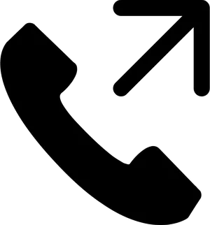 Black Phone Icon Graphic PNG image