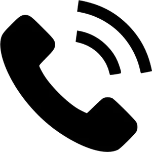 Black Phone Receiver Clipart PNG image