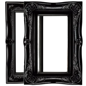 Black Picture Frame D PNG image