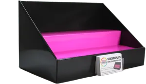 Black Pink Cardboard Display Stack