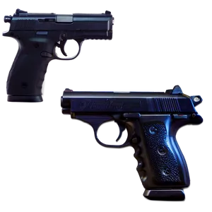 Black Pistol PNG Xas