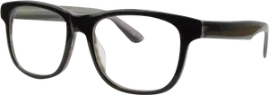 Black Plastic Eyeglasses Transparent Background PNG image