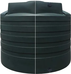 Black Plastic Water Storage Tank PNG image