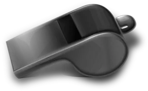 Black Plastic Whistle PNG image