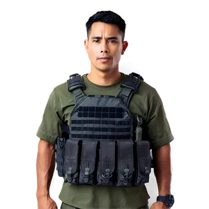 Black Plate Carrier Vest Png 14 PNG image