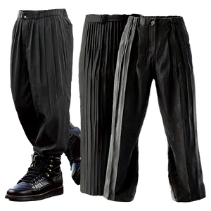 Black Pleated Pants PNG Hut PNG
