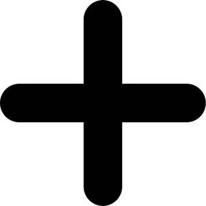 Black Plus Sign Simple Graphic