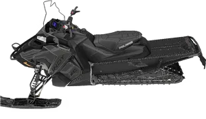 Black Polaris Indy X C Snowmobile PNG image