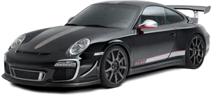 Black Porsche911 G T3 R S Side View PNG image