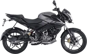 Black Pulsar Motorcycle Profile PNG image