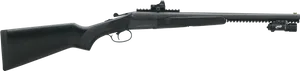 Black Pump Action Shotgun PNG