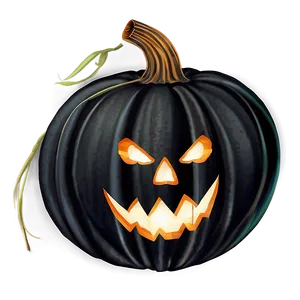 Black Pumpkin Jack-o'-lantern PNG Oqt52 PNG