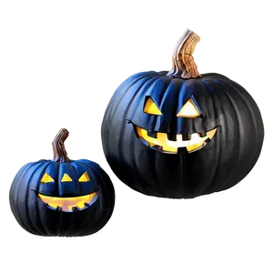 Black Pumpkin Lantern PNG 06282024