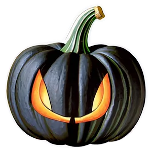 Black Pumpkin Outline PNG 31