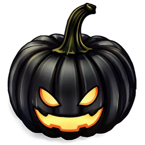 Black Pumpkin Scene PNG 43