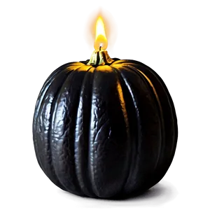 Black Pumpkin With Candle PNG 30 PNG