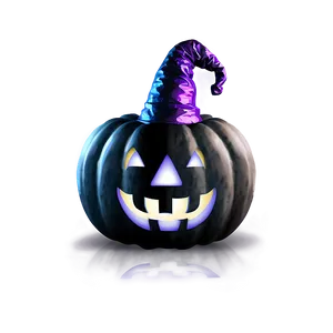 Black Pumpkin With Hat PNG Pxe51 PNG