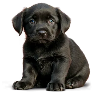 Black Puppy PNG 14
