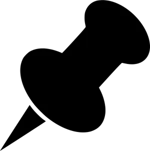 Black Push Pin Icon