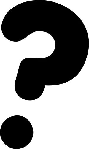 Black Question Mark Silhouette PNG image