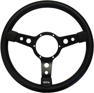 Black Racing Steering Wheel PNG image