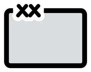 Black Rectangle Error Icon PNG image
