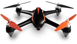 Black Red Quadcopter Drone PNG image