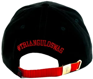 Black Red Triangulo Swag Cap PNG image