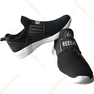 Black Reebok Sneakers Product Photo PNG image