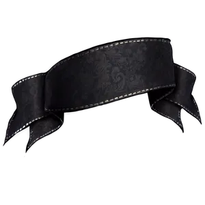 Black Ribbon Banner Png Fwk PNG image