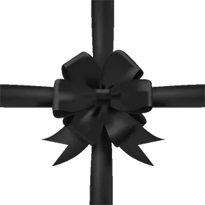 Black Ribbon Mourning Symbol PNG image