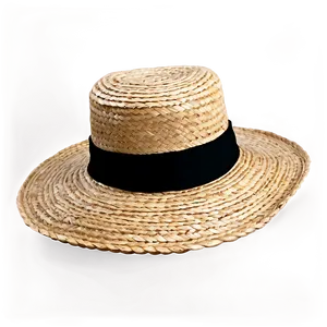 Black Ribbon Straw Hat PNG 52 PNG