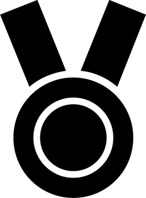 Black Ribbon Symbol Graphic PNG image
