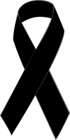 Black Ribbon Symbolof Mourning.png PNG image
