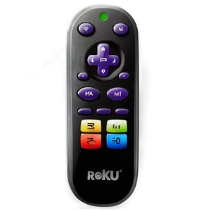 Black Roku Remote Png 06282024 PNG image